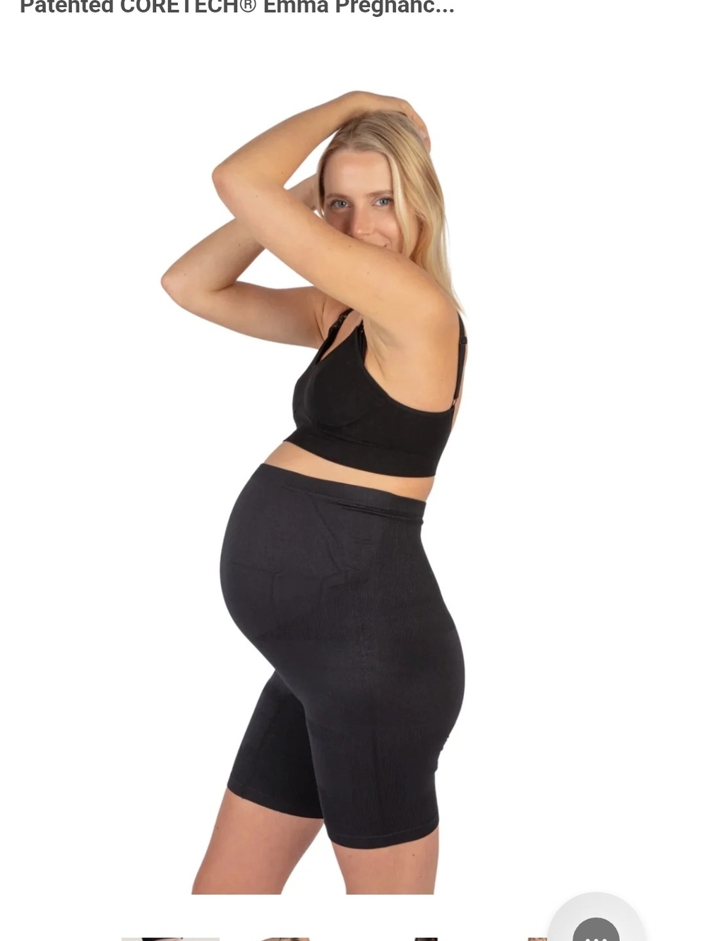 Supacore Compression Shorts For Pregnancy -Emma Black